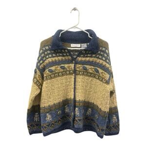 Robert Scott Petits Blue Beige Knit Cardigan Sweater Button Winter PM Nordic